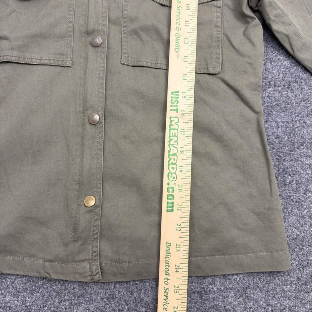 Forever Flower Clothing Co L Olive Green with embroidered Eagles Snap Jacket - Picture 4 of 6